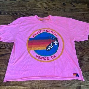 pink aviator nation shirt